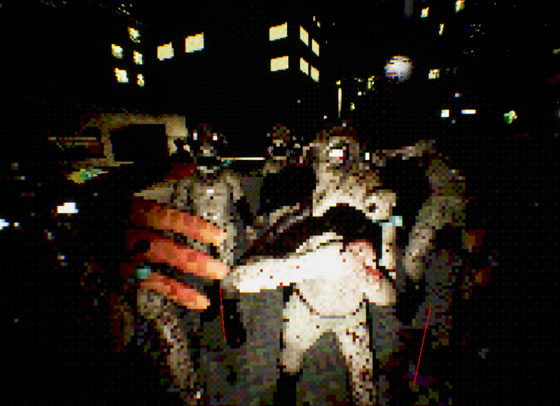 Roid Rager gameplay screenshot - enemies swarming